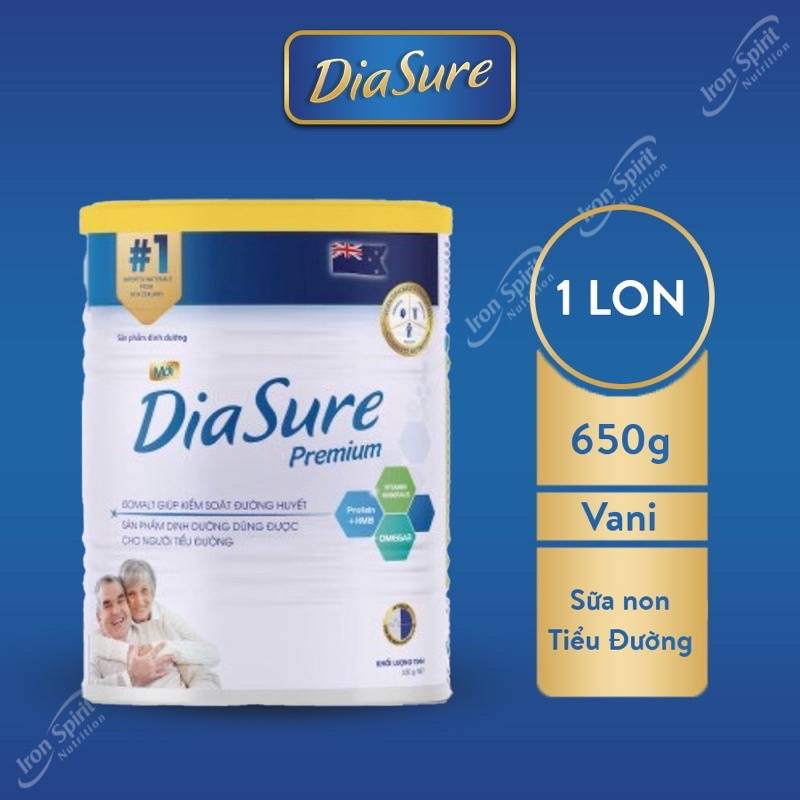 Sữa Diasure Premium Lon 650g Chính Hãng